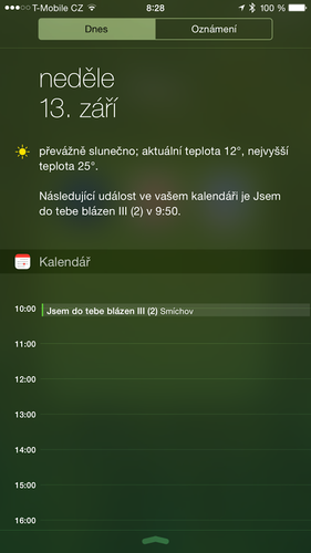 TV guide in iPhone (notification)